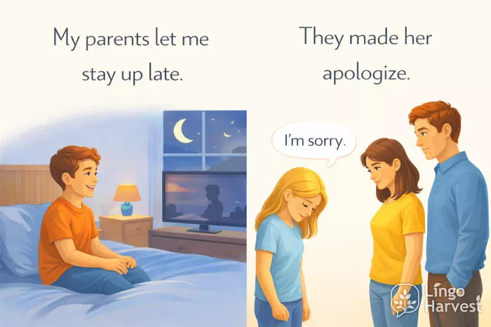 let make pronouns parents stay up apologize scene