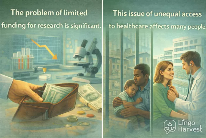limited research funding and unequal healthcare access