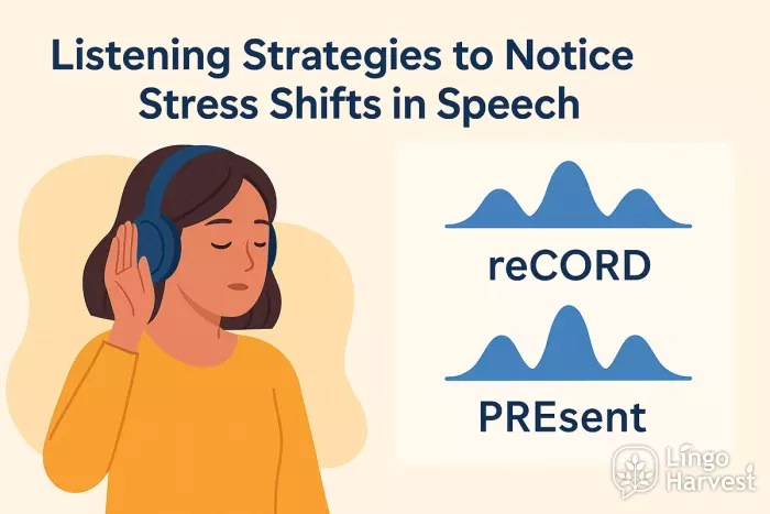 listening strategies stress shifts noun verb