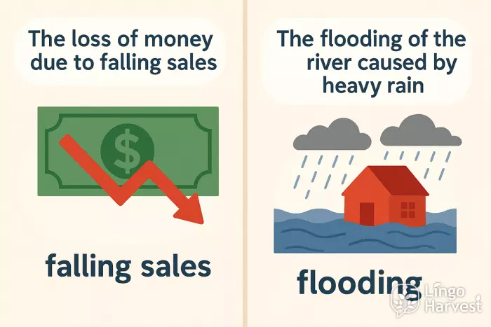 loss of money and river flooding