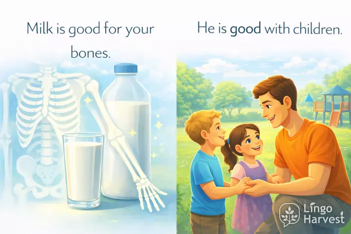 milk for strong bones and man good with children
