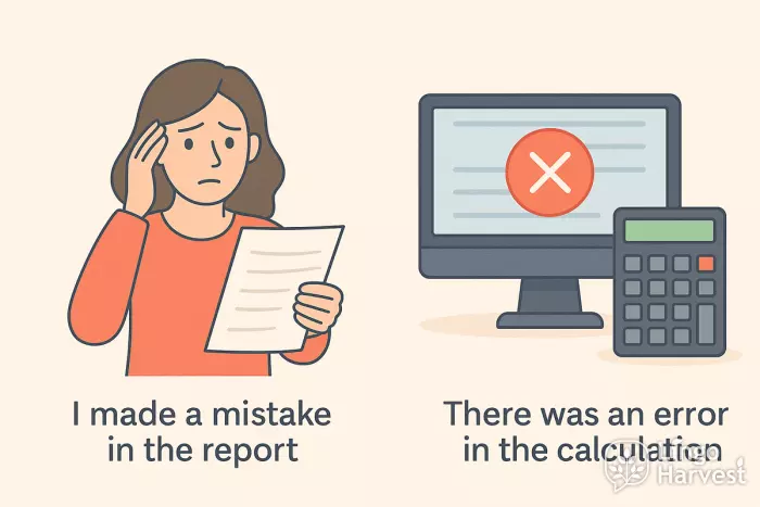 mistake in report error in calculation