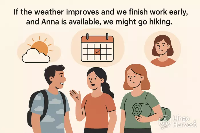 multiple conditionals hiking plan weather work availability