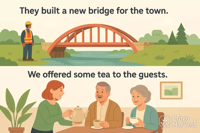 new bridge town offered tea guests