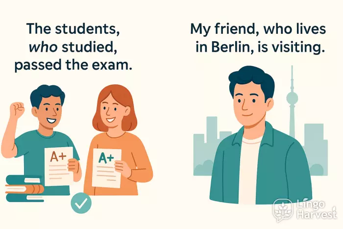 nonrestrictive clause students exam berlin friend