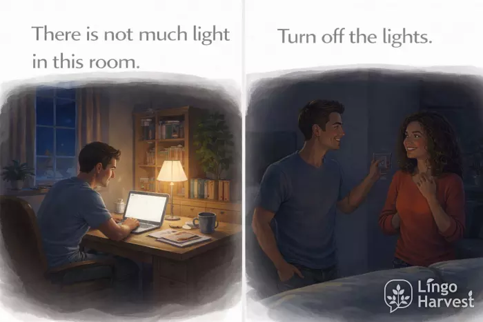 not much light turn off lights