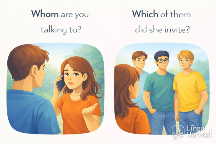 object pronouns questions whom which of them