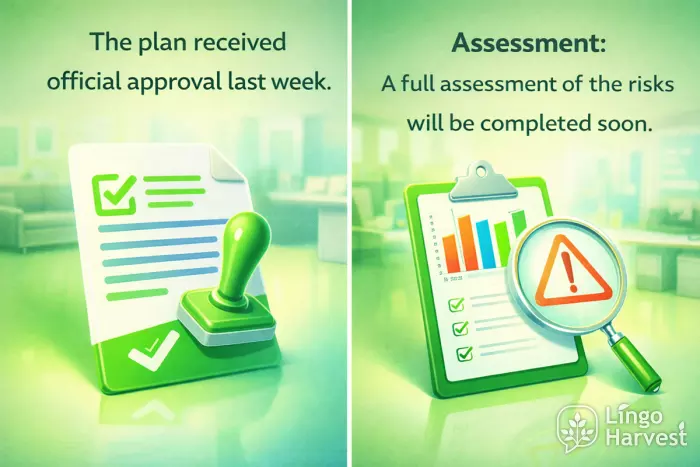 plan received approval and risks assessment soon