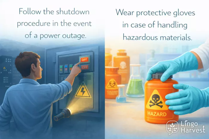 power outage shutdown protective gloves safety
