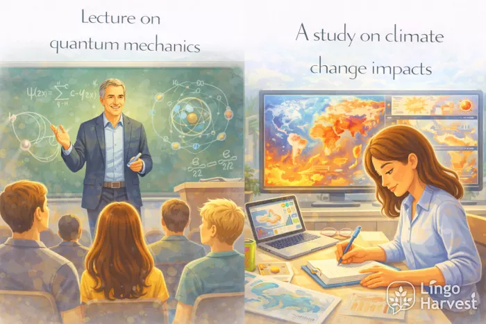 quantum mechanics lecture and climate change impact study