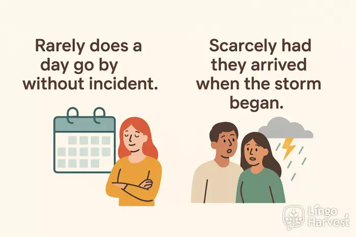 rarely day incident scarcely arrived storm