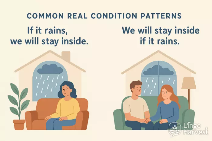 real condition patterns rain indoors