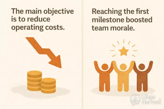 reduce operating costs first milestone morale