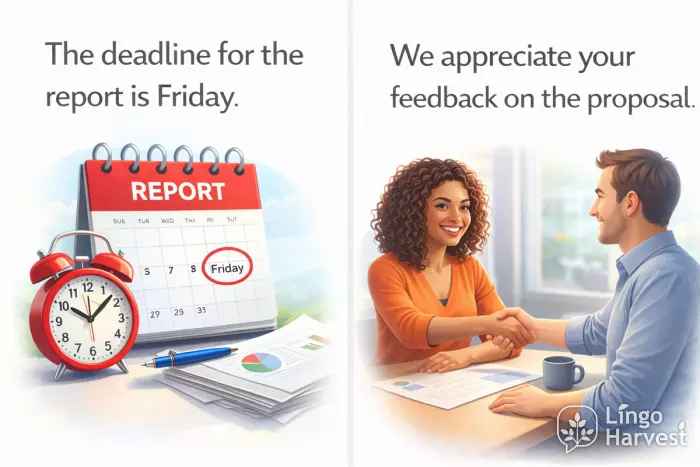report deadline friday feedback on proposal