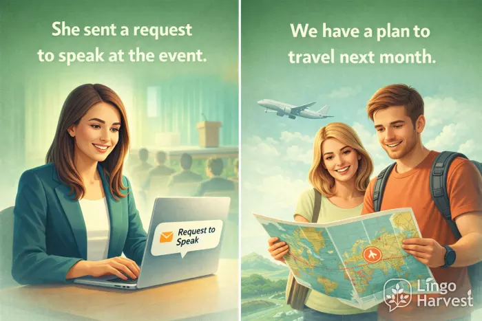 request to speak and plan to travel