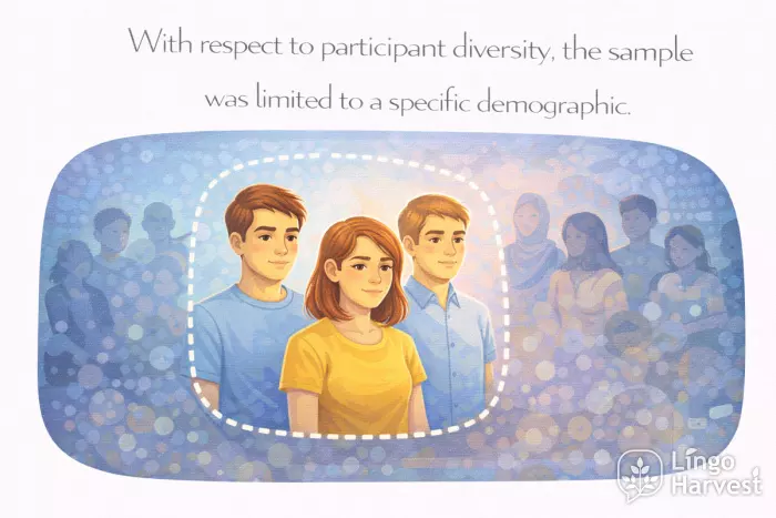 research wording example, participant diversity limited to specific demographic