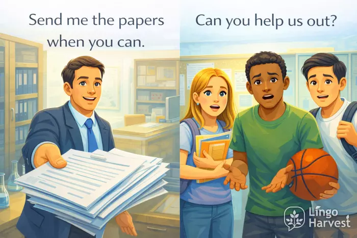 sending papers request and students asking for help