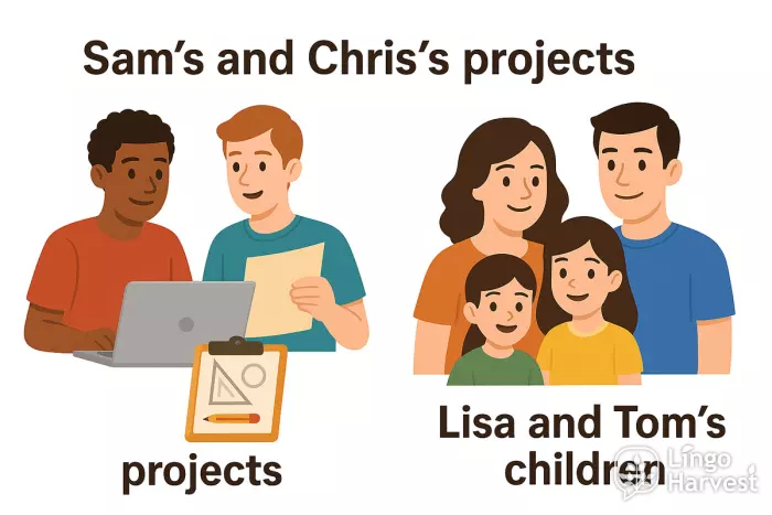 shared possessive Sam Chris Lisa Tom children