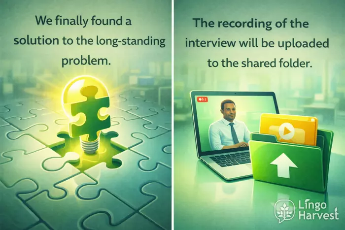 solution to long-standing problem and interview recording upload