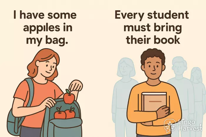 some apples in bag every student book