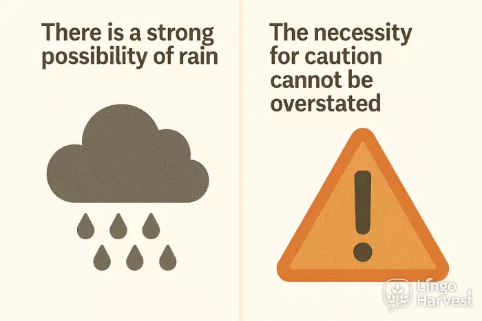 strong possibility of rain necessity for caution
