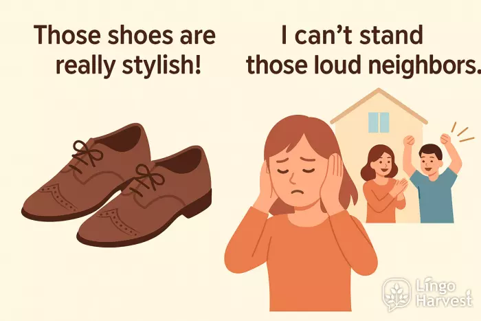 stylish shoes vs loud neighbors