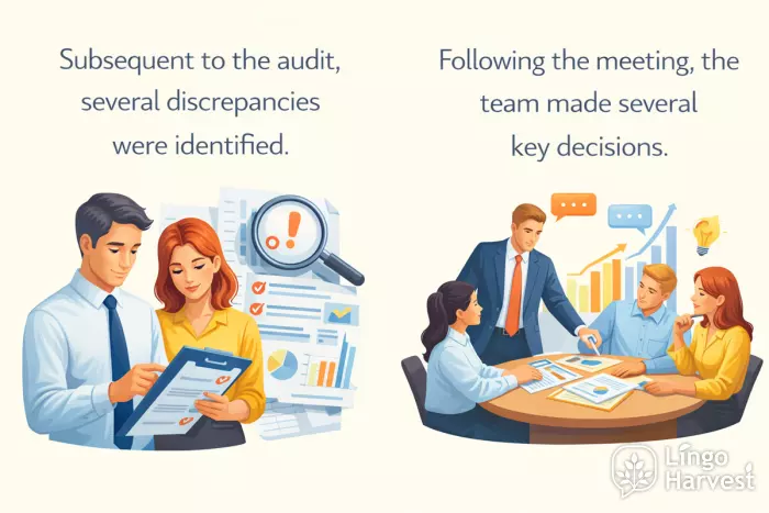 subsequent to the audit discrepancies identified business review