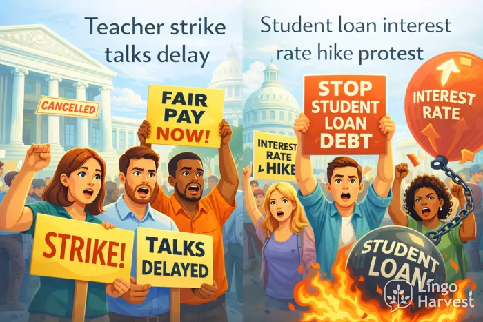 teacher strike talks delay protest