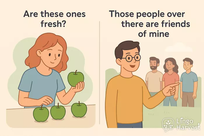 these vs those demonstrative pronoun usage