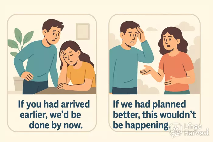 third conditional regret arriving earlier planning better