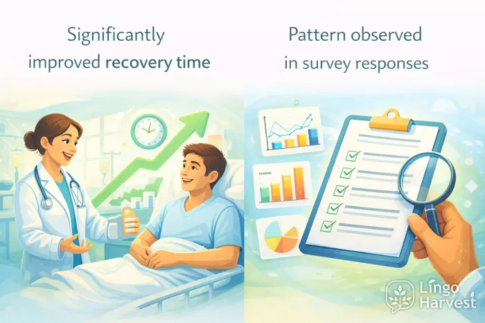 treatment improved recovery time pattern survey
