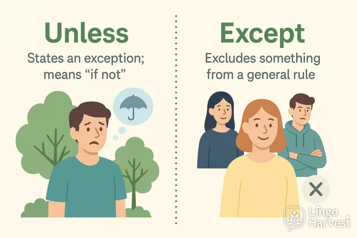 unless exception except exclusion rule