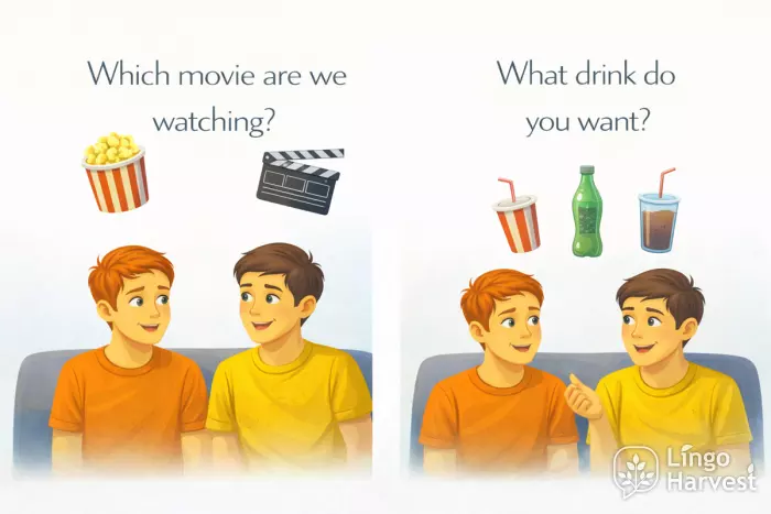 which movie what drink questions conversation examples