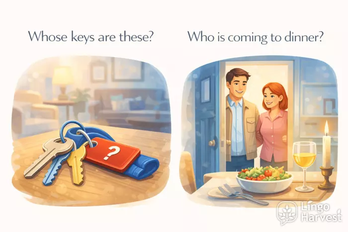 whose keys question who is coming to dinner