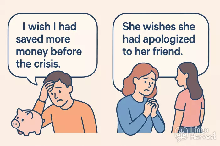wish past regret saved money apologized friend