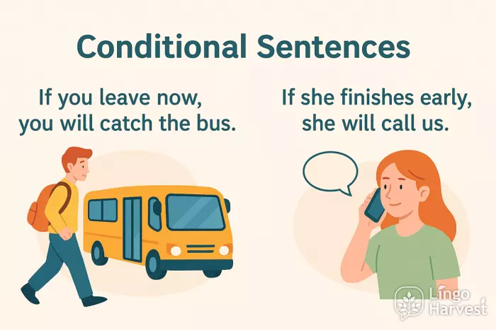 conditional sentences catch bus call early