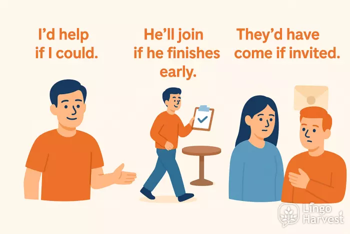 conditional sentences help join finish invited