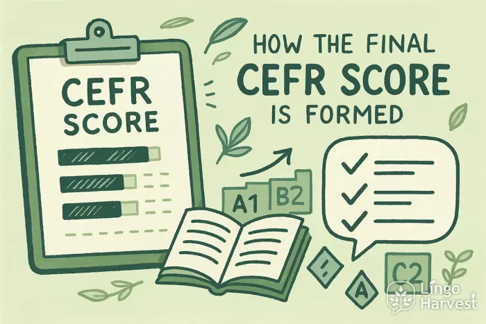 CEFR score calculation illustration