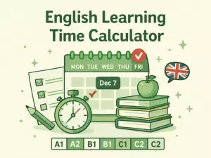 English Learning Time Calculator
