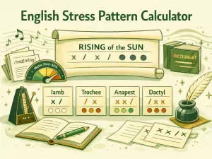 English Stress Pattern Calculator for Words and Sentences