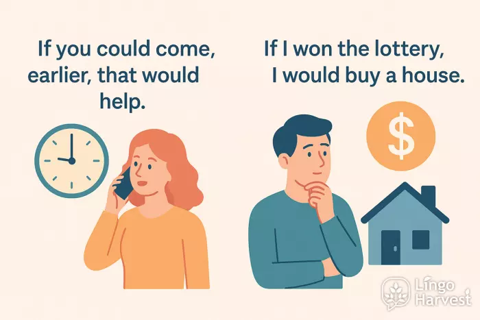 second conditional come earlier lottery buy house