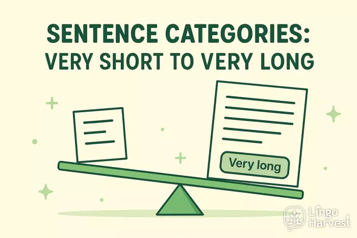 Short vs long sentence balance illustration