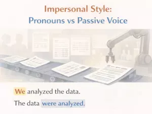 Impersonal Style: Pronouns vs Passive Voice