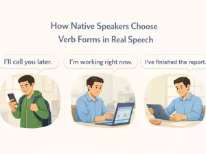 How Native Speakers Choose Verb Forms in Real Speech