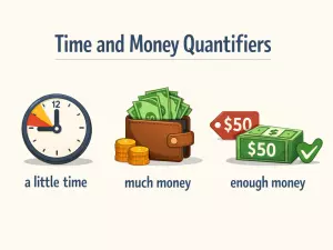 Using Quantifiers with Time and Money Expressions