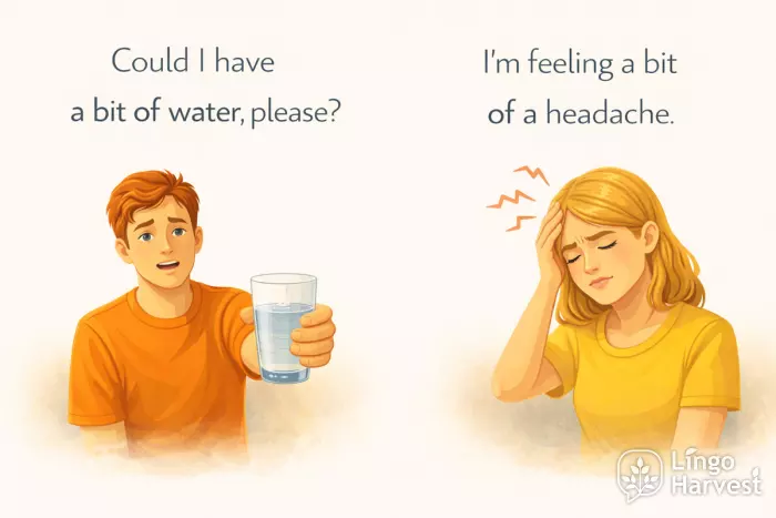 a bit of water and a headache examples
