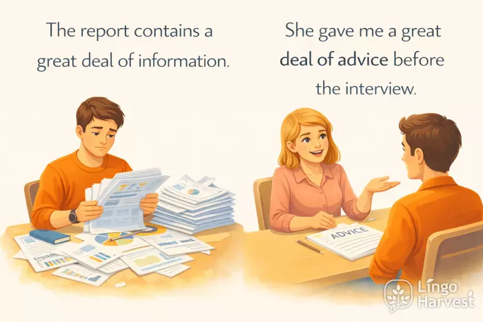 a great deal of information and advice examples