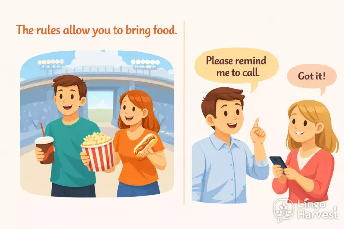 allow and remind verb patterns infinitive examples