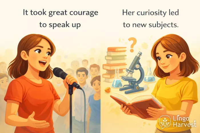 courage to speak up and curiosity to explore