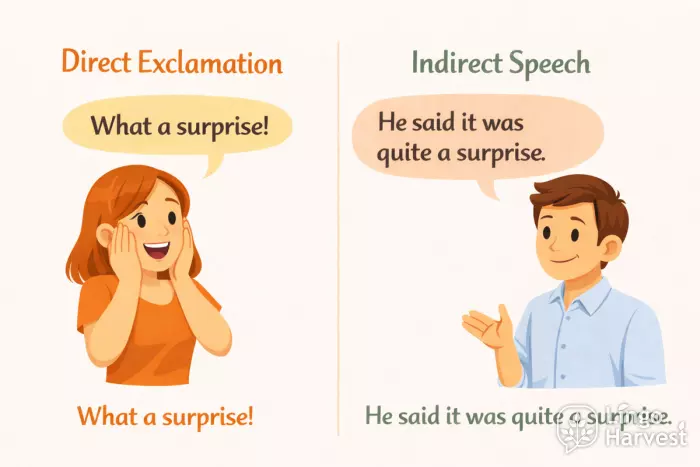 direct exclamation and indirect speech example
